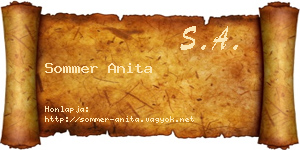 Sommer Anita névjegykártya