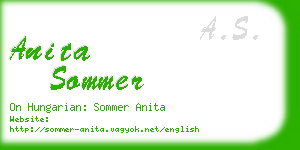 anita sommer business card